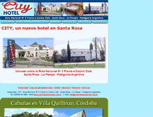 Tablet Screenshot of cityhotelsantarosa.com.ar